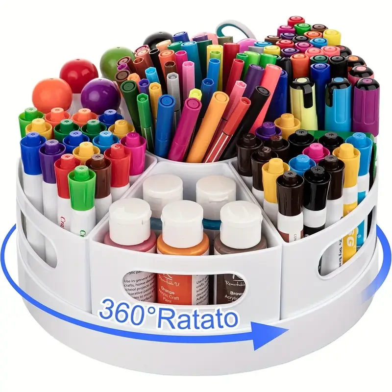 Tech Office Accessories - 360 ° منظم مكتب دوار مع