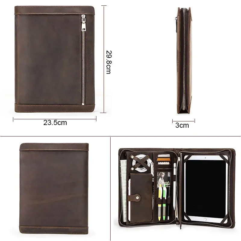 Tech Accessories For Ipad - حقيبة تخزين جلدية للأجهزة اللوحية مع