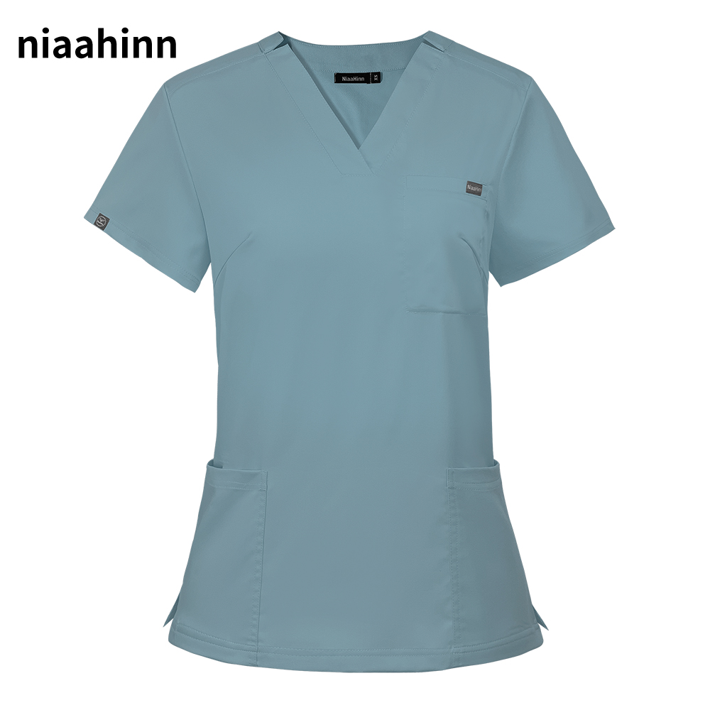 Vet Tech Accessories - 8 ألوان الصلبة Vneck جيب فرك