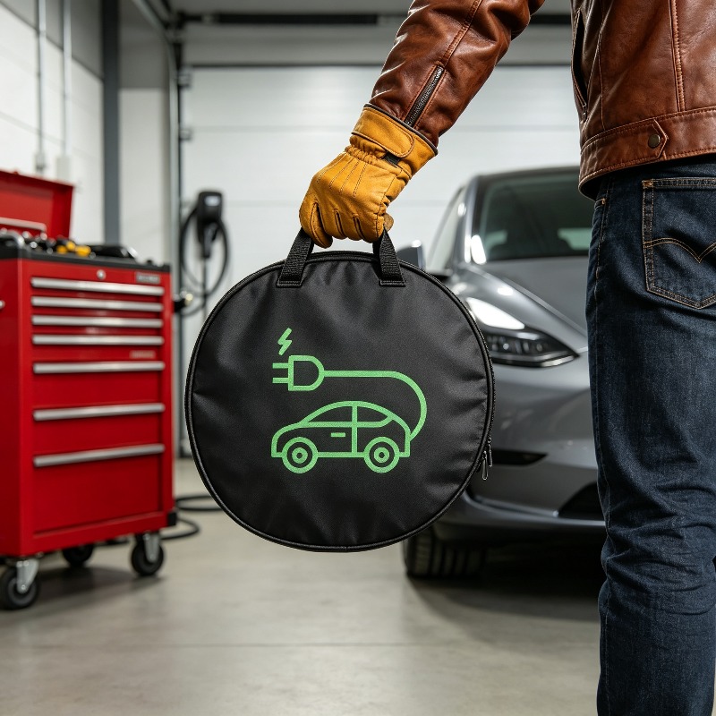 حقيبة تخزين لشاحن السيارة الكه - مراجعة Cable Organizer Bag وسعره