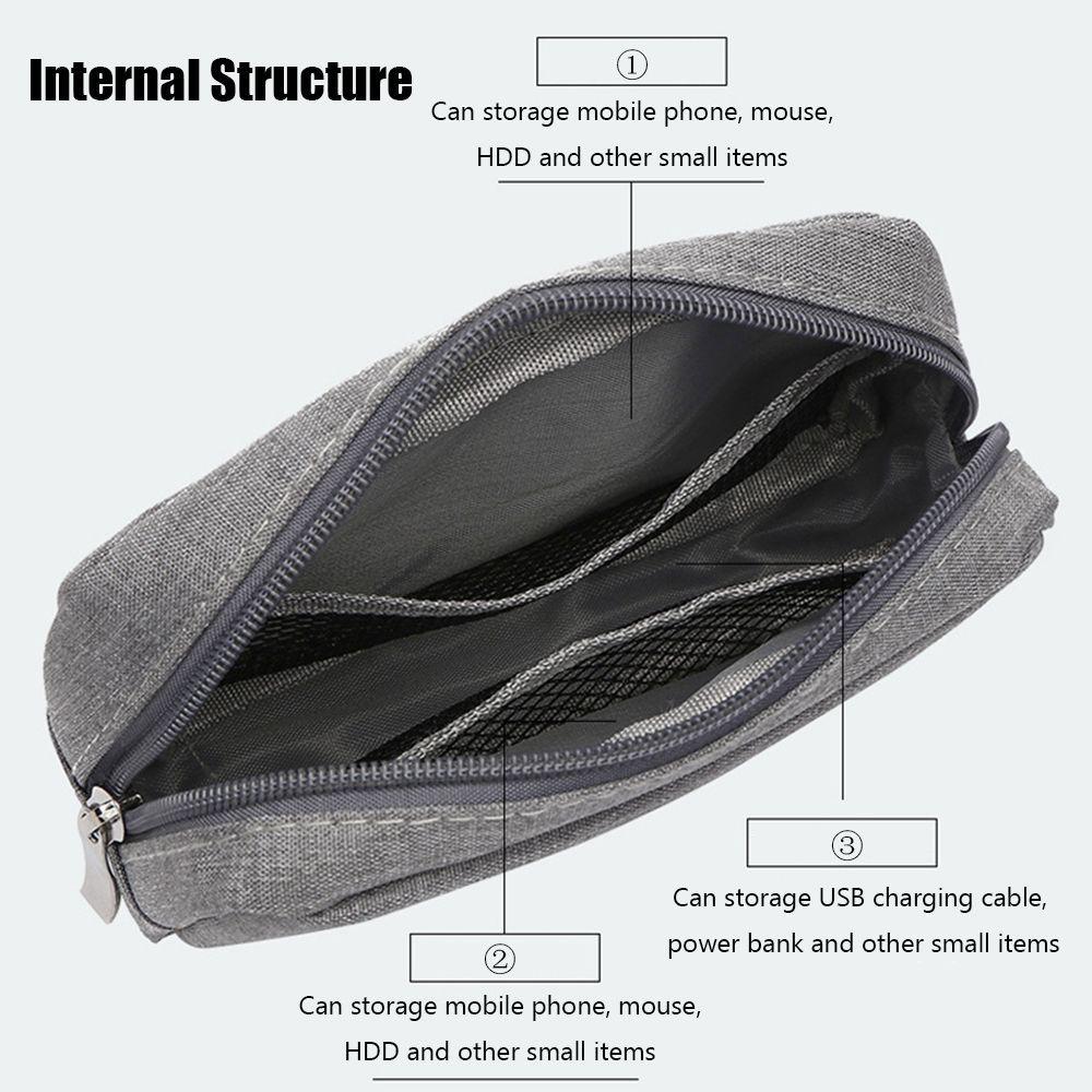 حقيبة تخزين محمولة لسماعات الأ - مراجعة Cable Organizer Bag وسعره