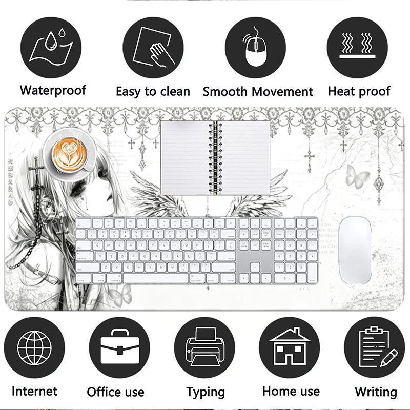 لوحة ماوس جلدية سوداء وبيضاء ب - مراجعة Tech Accessories For Desk وسعره