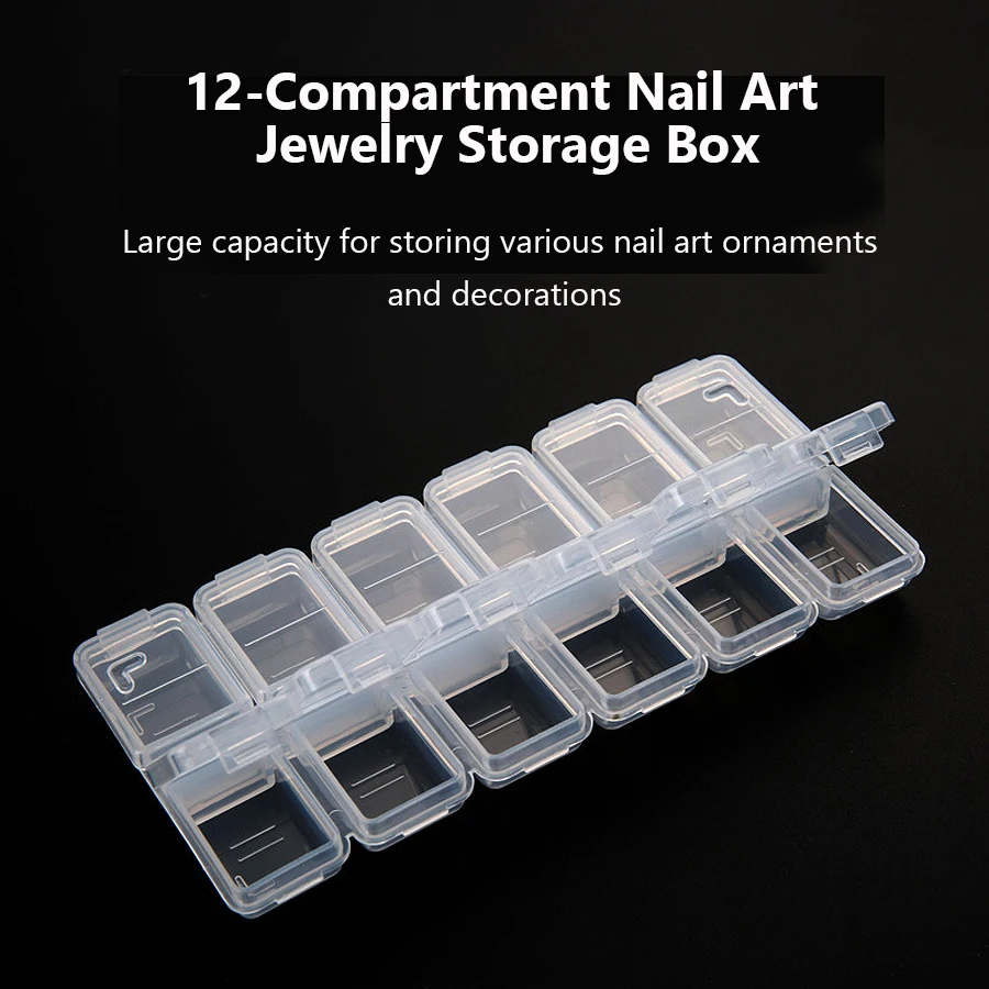 علبة تنظيم بلاستيكية بـ 12 حجر - مراجعة Nail Tech Accessories وسعره
